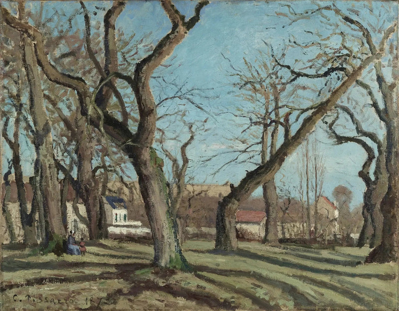 Chestnut Wood in Louveciennes - Camille Pissarro