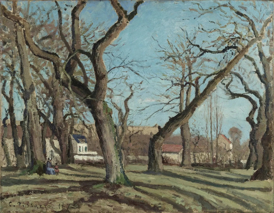 Chestnut Wood in Louveciennes - Camille Pissarro