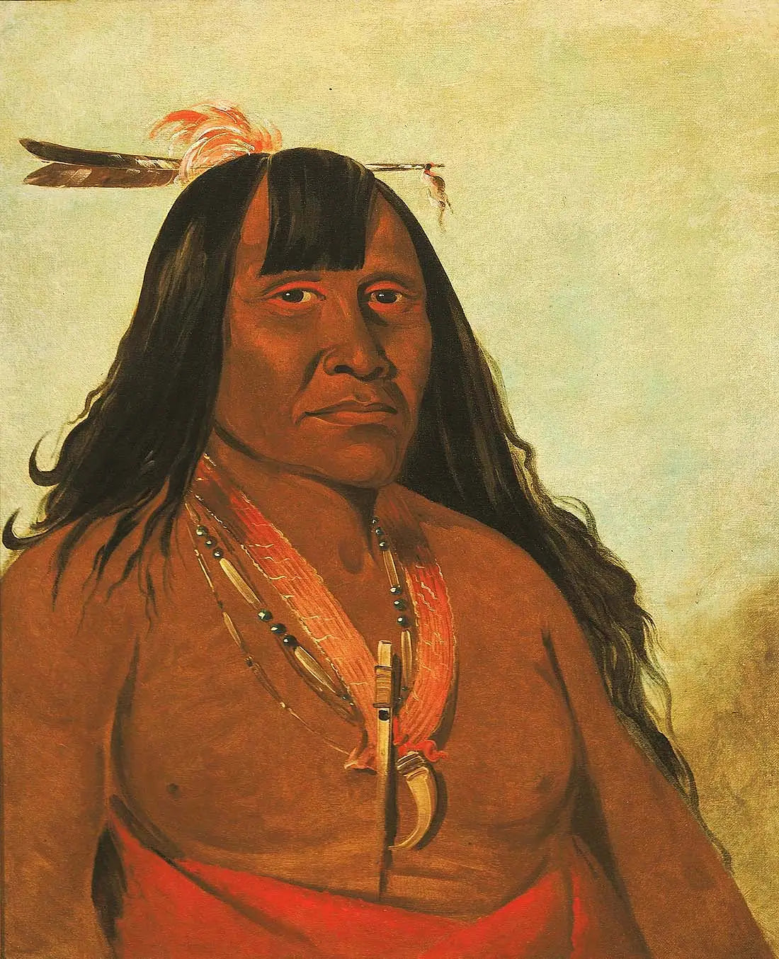 Bón-són-gee New Fire un chef de bande - George Catlin - Alpha Reproduction