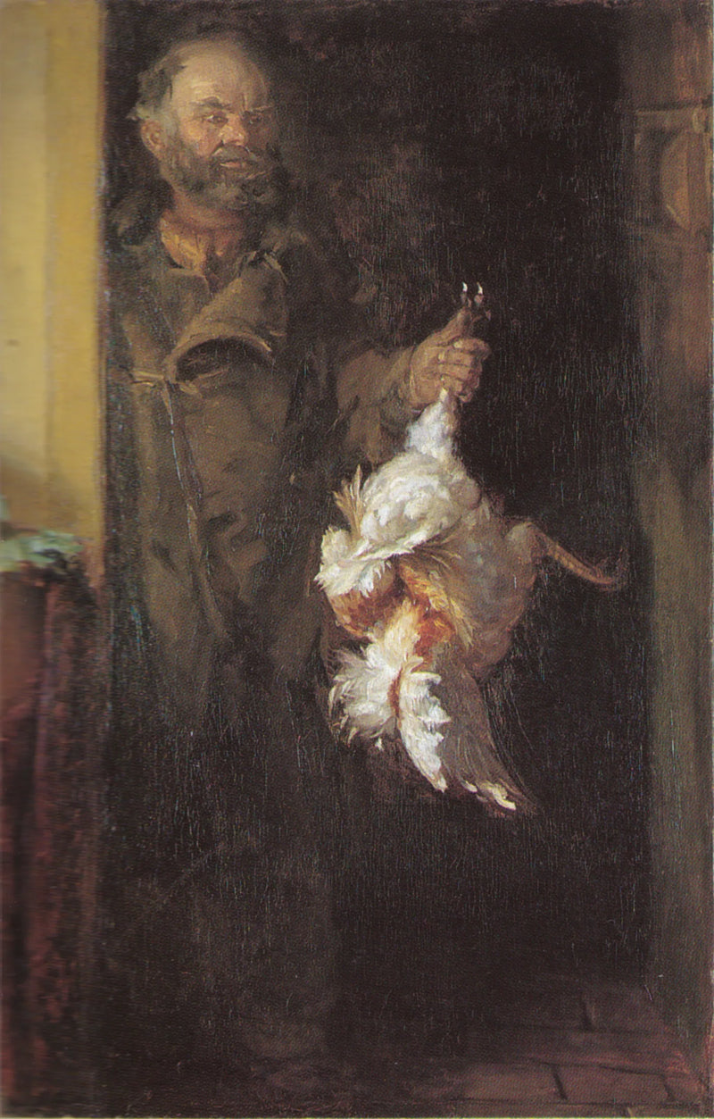 Bonatzi with the rooster - Anna Ancher