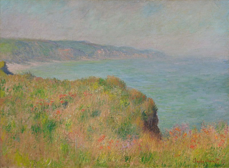 Cliff edge at Pourville - Claude Monet