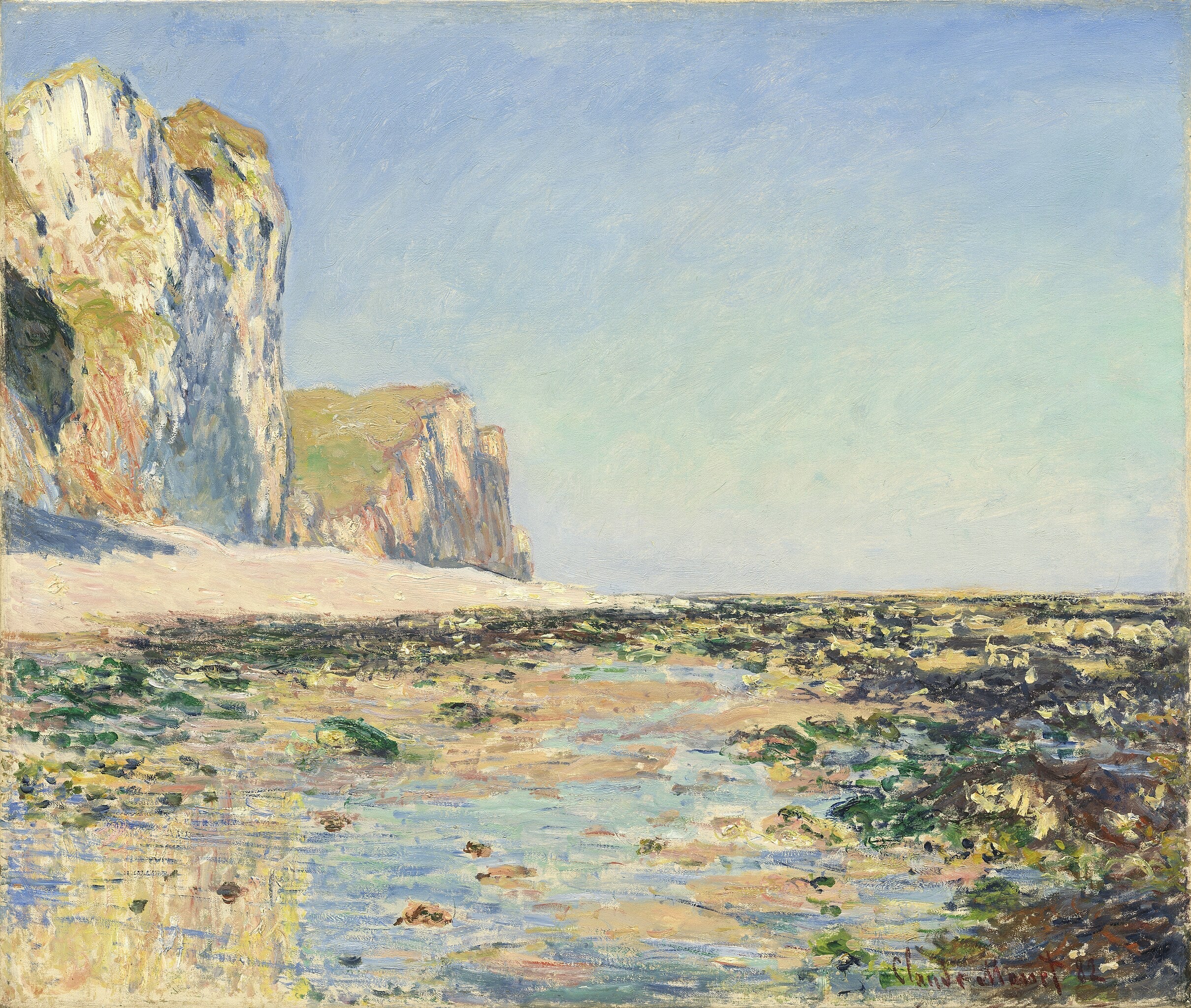 Seaside and Cliffs of Pourville in the Morning - Claude Monet