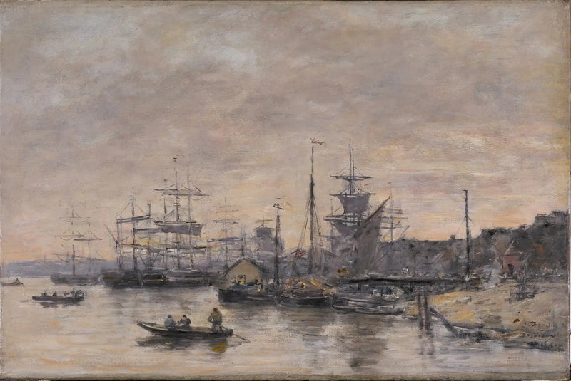 Bordeaux, the port - Eugène Boudin
