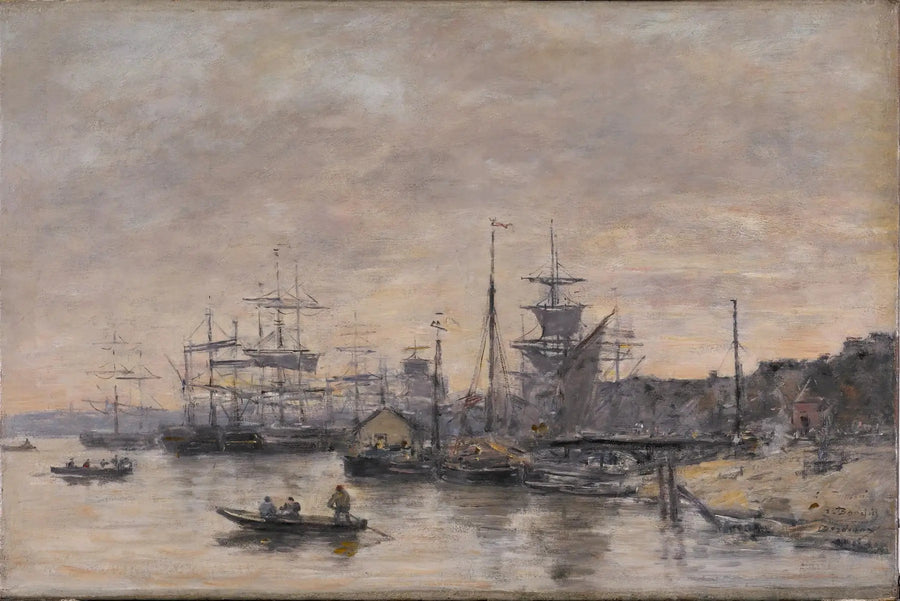 Bordeaux, the port - Eugène Boudin