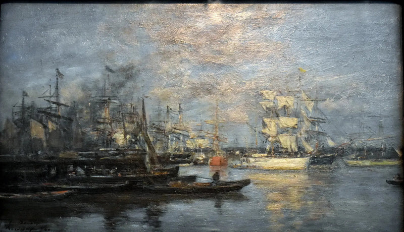 Bordeaux. The White Veil. Evening Effect - Eugène Boudin