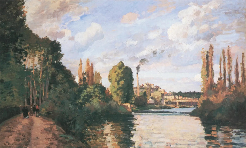Banks of the Water at Pontoise - Camille Pissarro