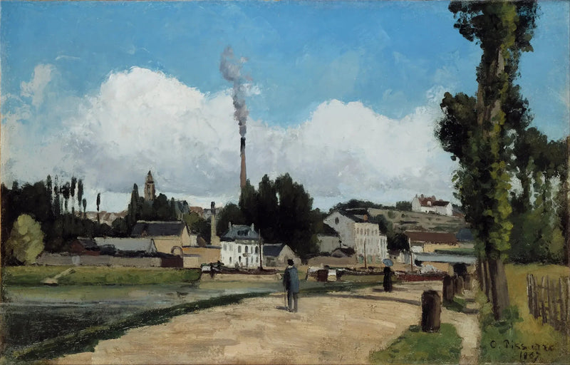 Banks of the Oise at Pontoise - Camille Pissarro