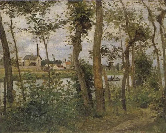 Banks of the Oise at Pontoise - Camille Pissarro