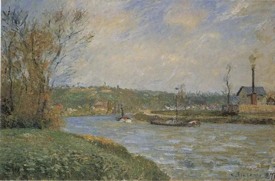 Banks of the Oise near Pontoise - Camille Pissarro