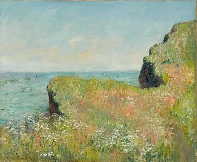 Cliff edges at Pourville - Claude Monet