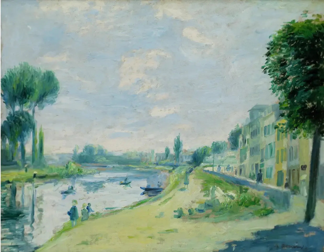 Bords de la Seine, Bougival - Pierre-Auguste Renoir image 1 reproduction d’œuvre d’art à l’huile
