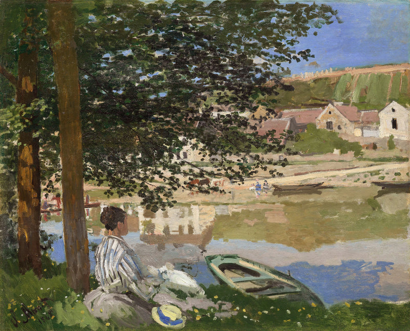 On the banks of the Seine at Bennecourt W110 - Claude Monet