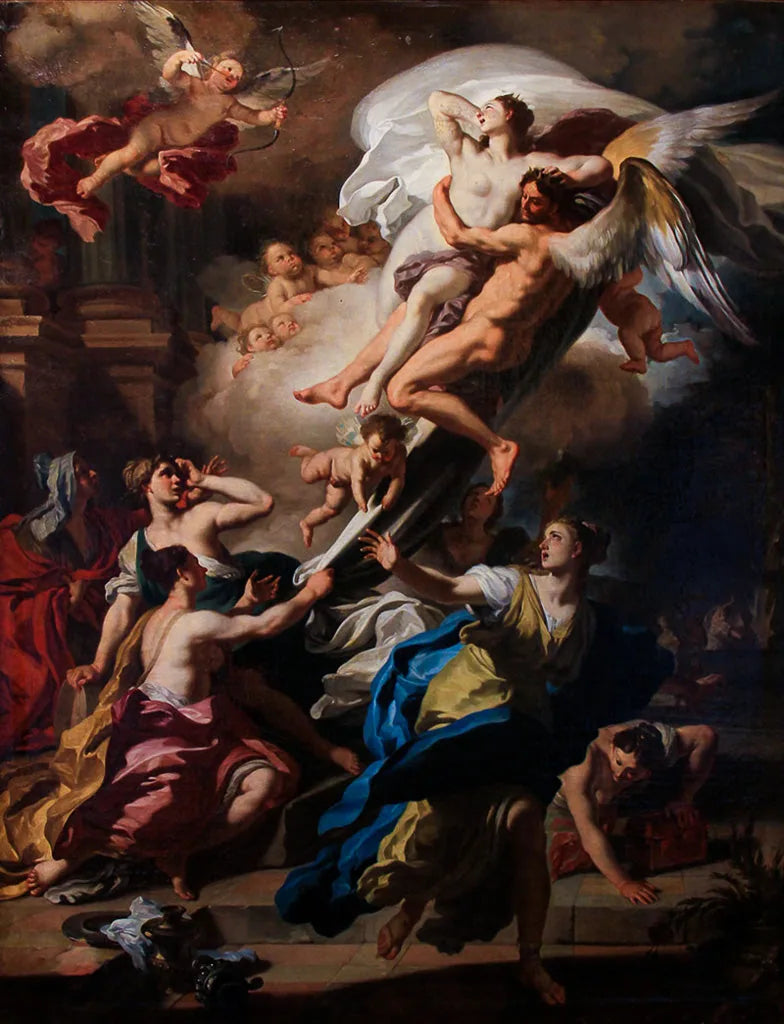 Boreas removing Oreithyia, daughter of Erectheus - Francesco Solimena