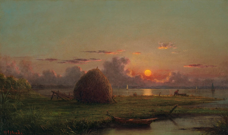 Haystack at Sunset - Martin Johnson Heade