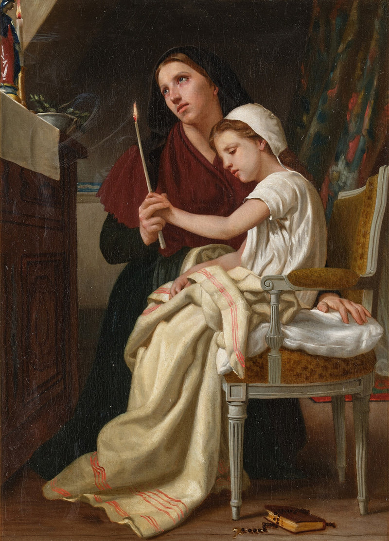 Le Vœu, réduction (1867) - Bouguereau