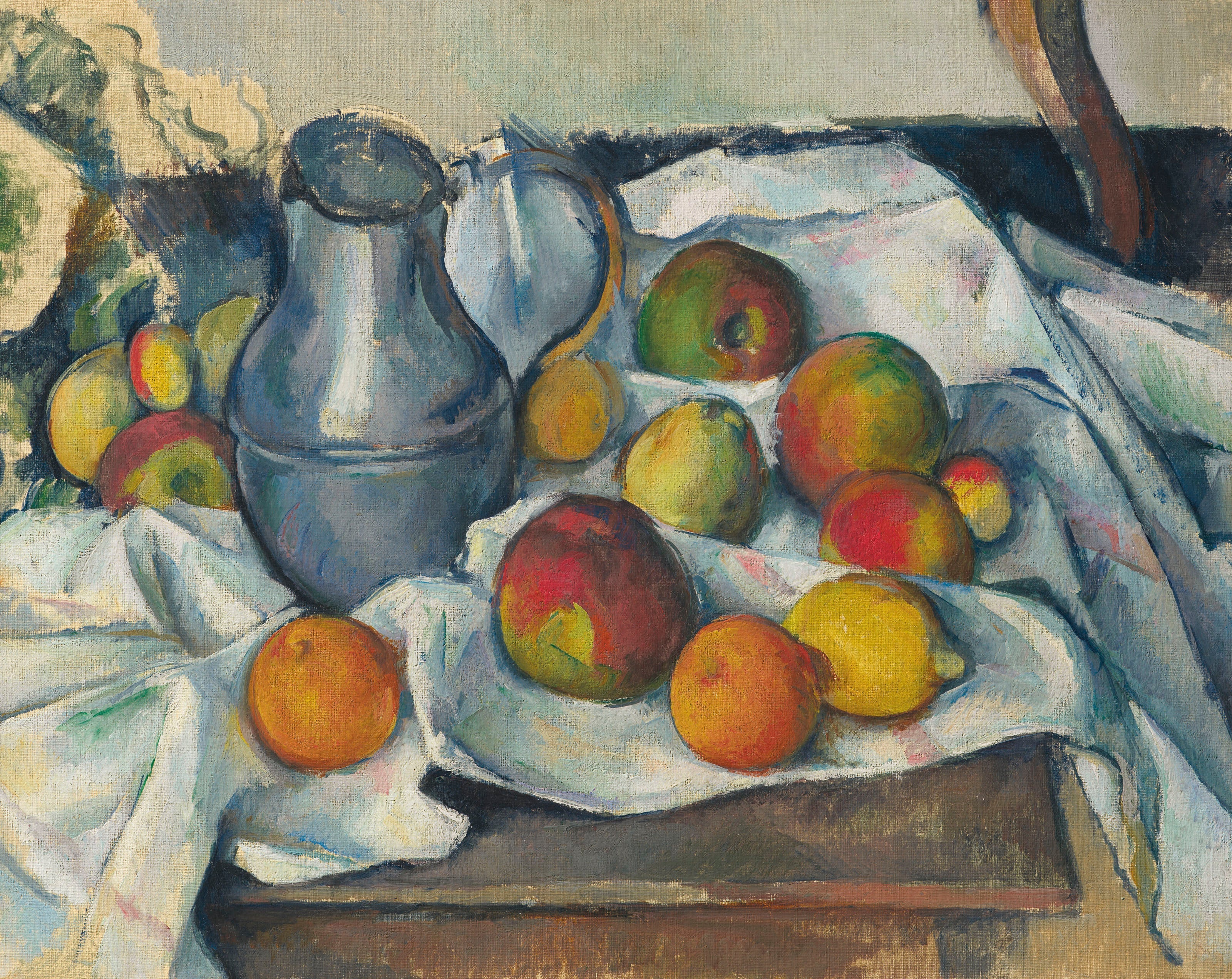 Kettle and Fruits - Paul Cézanne