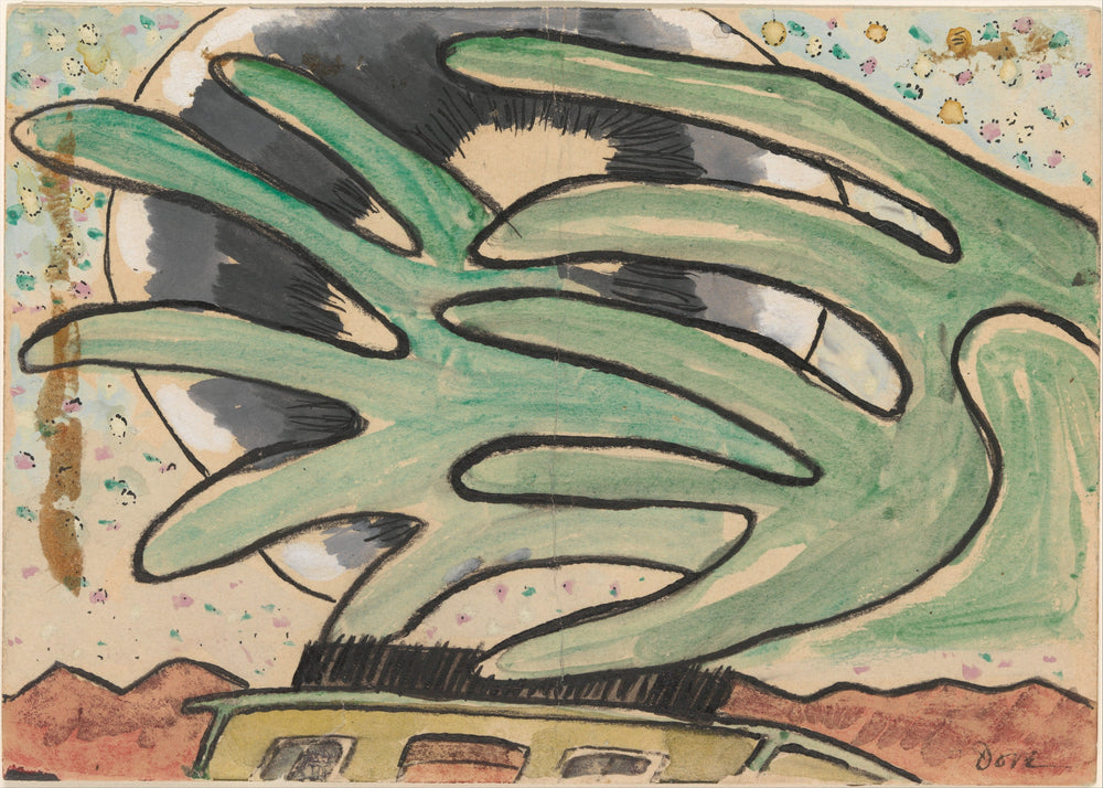 Boule d'argent, barge et arbres - Arthur Dove image 1 reproduction réalisée par Alpha Reproduction