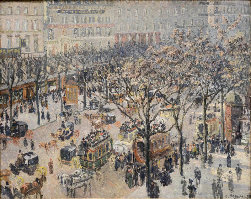 Boulevard des Italians, Morning, Sun - Camille Pissarro