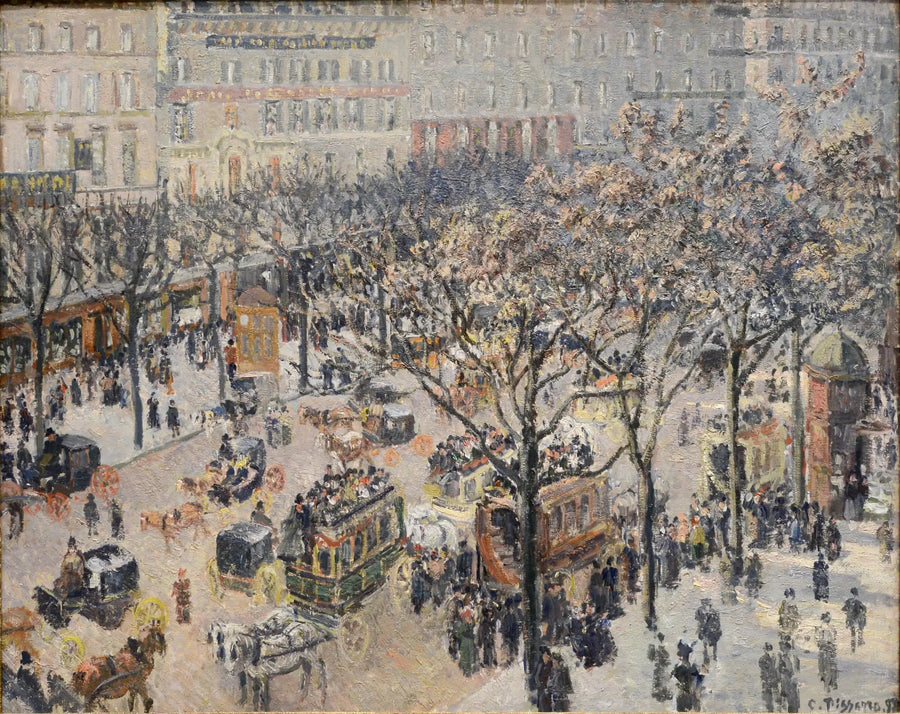 Boulevard des Italians, Morning, Sun - Camille Pissarro