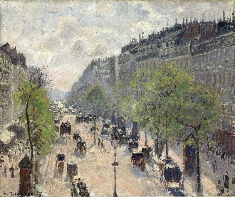 Boulevard Montmartre, Spring - Camille Pissarro