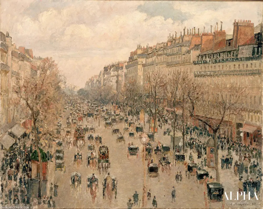 Boulevard Montmartre, soleil après-midi - Camille Pissarro - Reproductions de tableaux et peintures haut de gamme