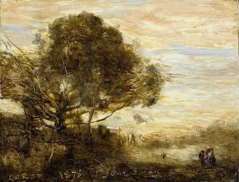 Tree Bouquet by the Water - Jean-Baptiste Camille Corot