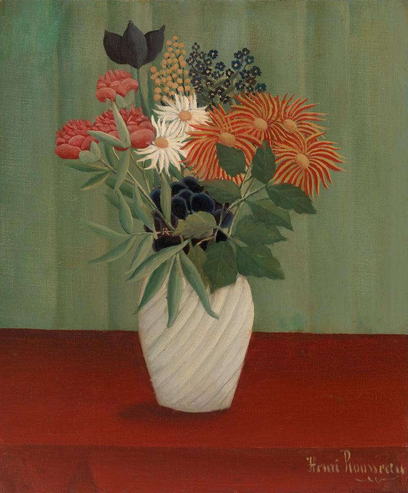 Bouquet of flowers with daisies and tokyos - Henri Rousseau