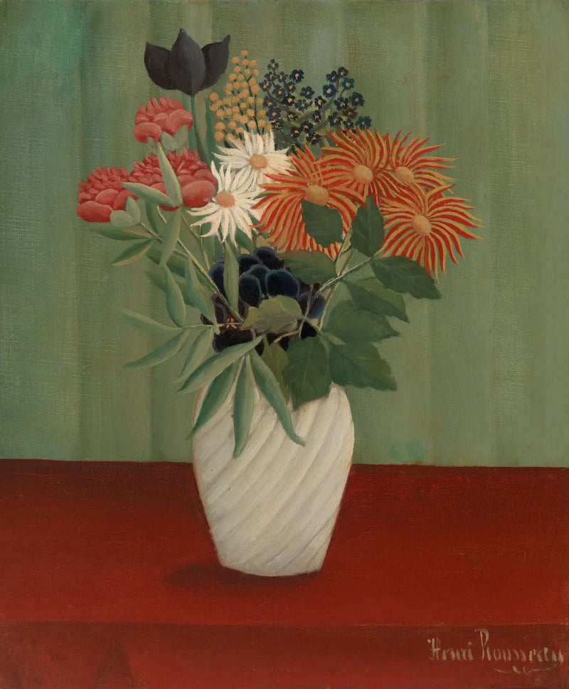 Bouquet of flowers with daisies and tokyos - Henri Rousseau