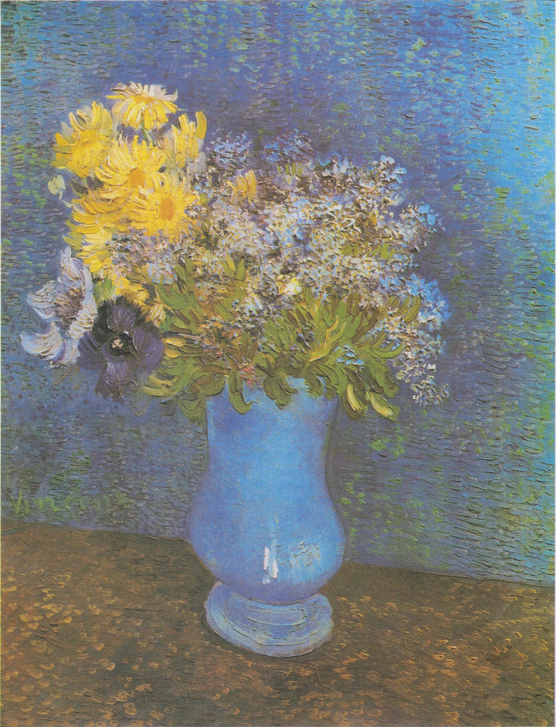 Bouquet of flowers in a blue vase - Vincent van Gogh