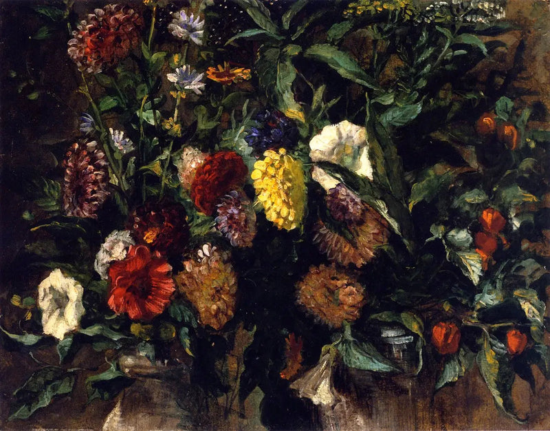 Bouquet of Flowers in a Vase - Eugène Delacroix