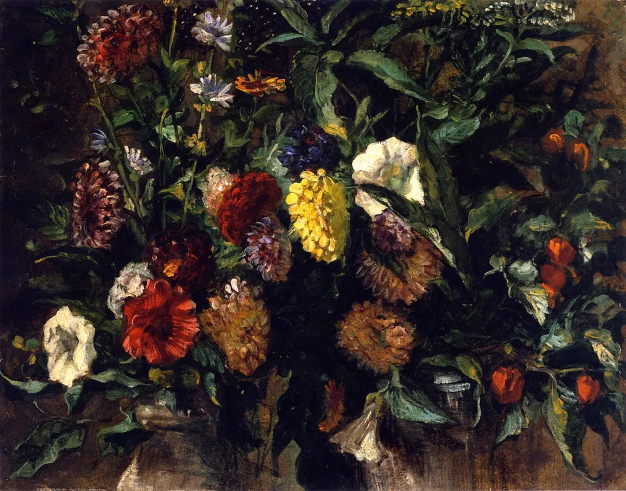 Bouquet of Flowers in a Vase - Eugène Delacroix
