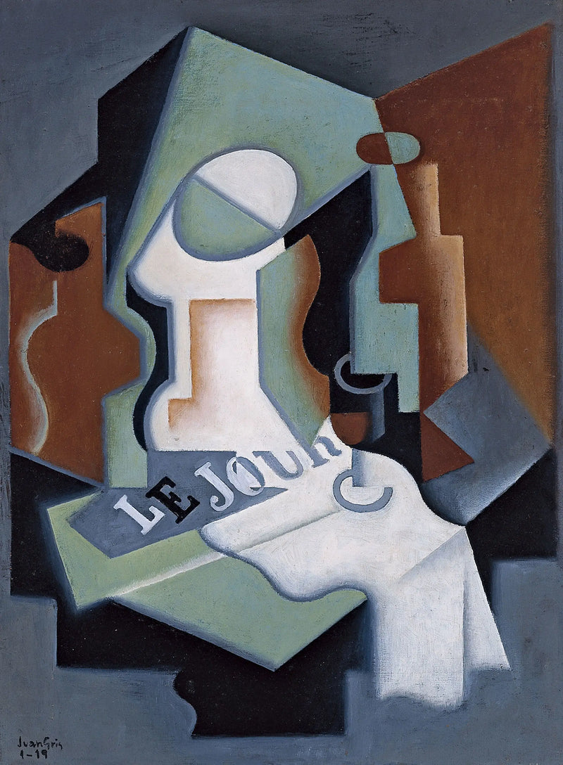 Bottle and Fruit Plate - Juan Gris