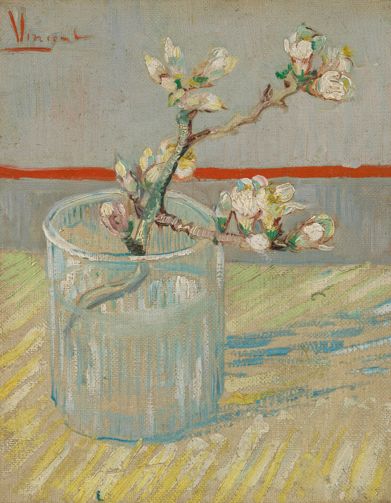 Almond Blossom Branch in a Glass - Vincent van Gogh