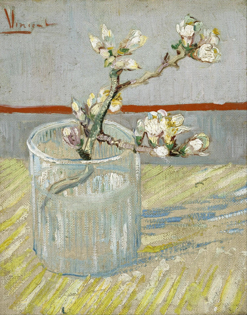 Almond Blossom Branch in a Glass - Vincent van Gogh