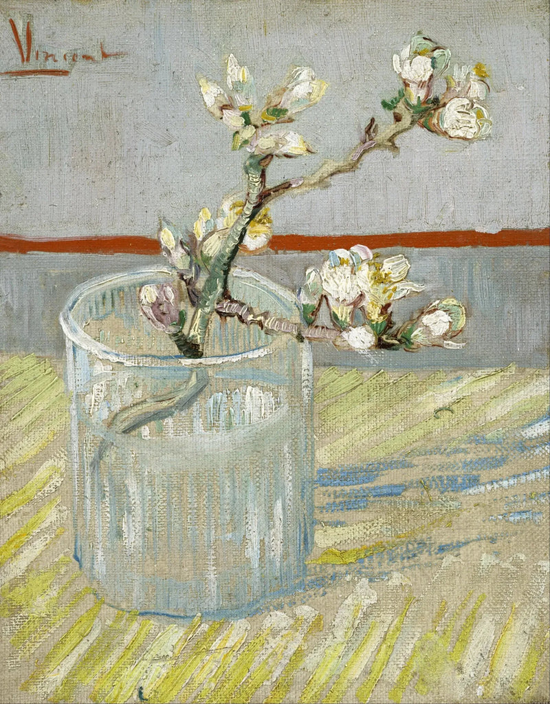 Almond Blossom Branch in a Glass - Vincent van Gogh