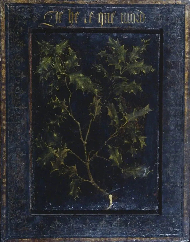 Holly branch (back) - Rogier van der Weyden