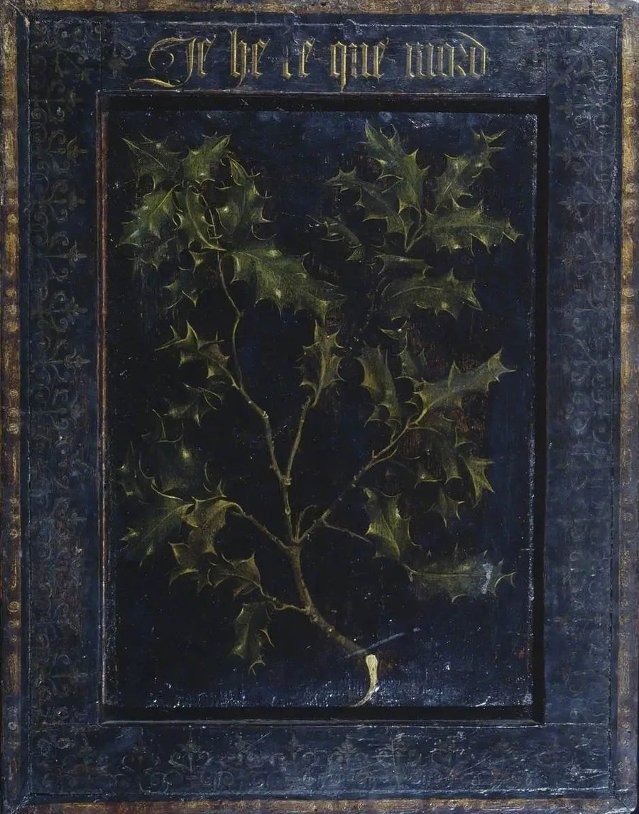 Holly branch (back) - Rogier van der Weyden