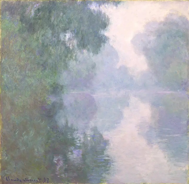 Arm of the Seine at Giverny, morning mists - Claude Monet