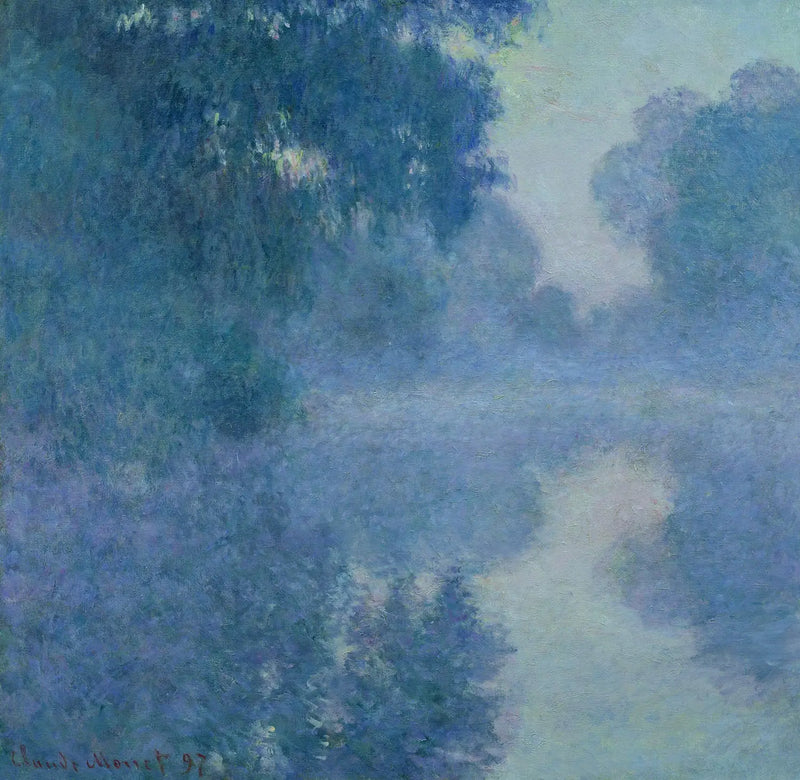 Arm of the Seine near Giverny, rising sun - Claude Monet