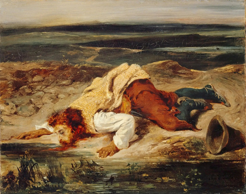 Wounded Brigand - Eugène Delacroix
