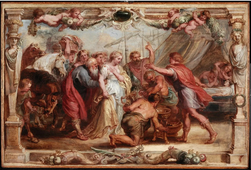Briseis rendered to Achilles - Peter Paul Rubens