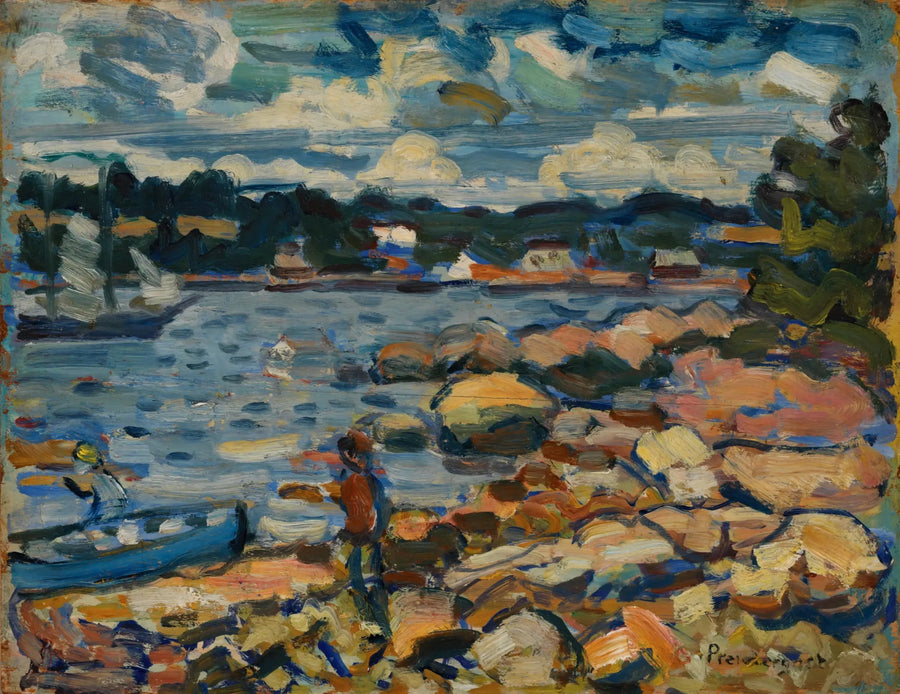 Brooksville, Maine (river and rocks) - Maurice Prendergast