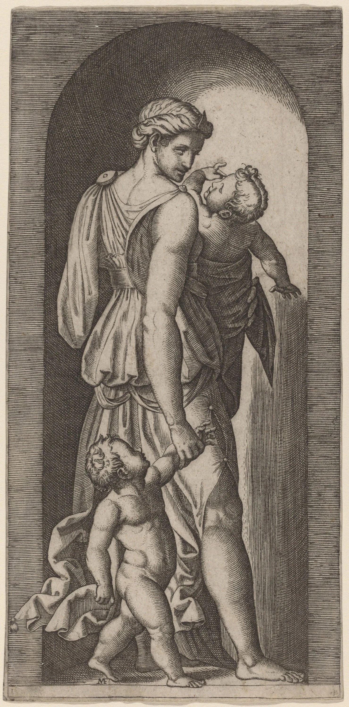 Charité - Raphaël Sanzio - Réproduction huile sur toile