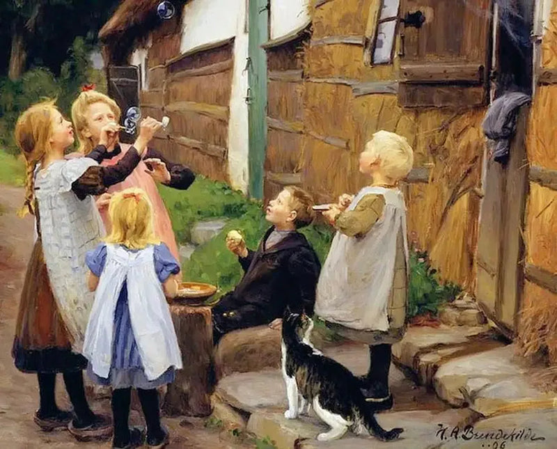 Soap Bubbles - H. A. Brendekilde