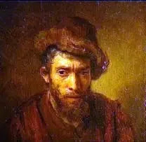 Bust of a man with a fur hat - Rembrandt