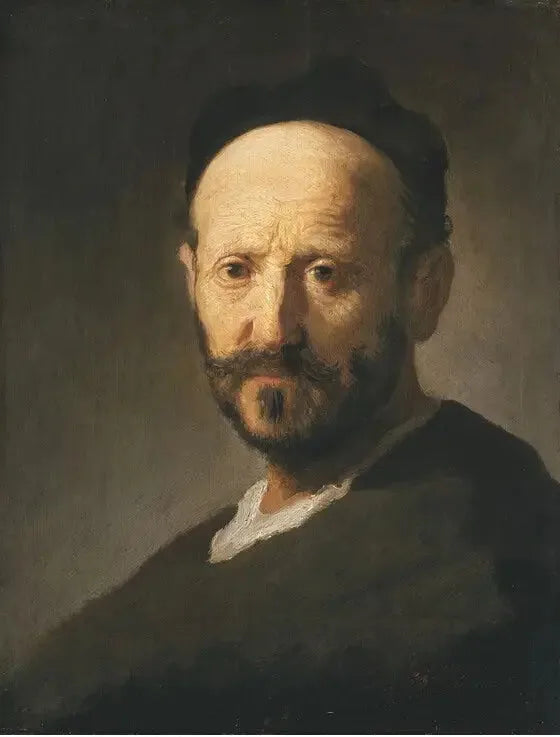 Bust of a man with a cap - Rembrandt
