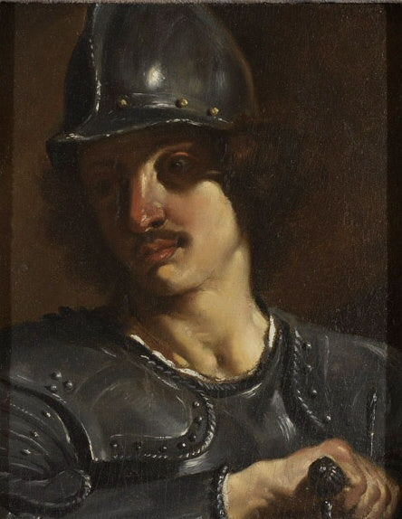 Bust of a soldier in armor - Guercino