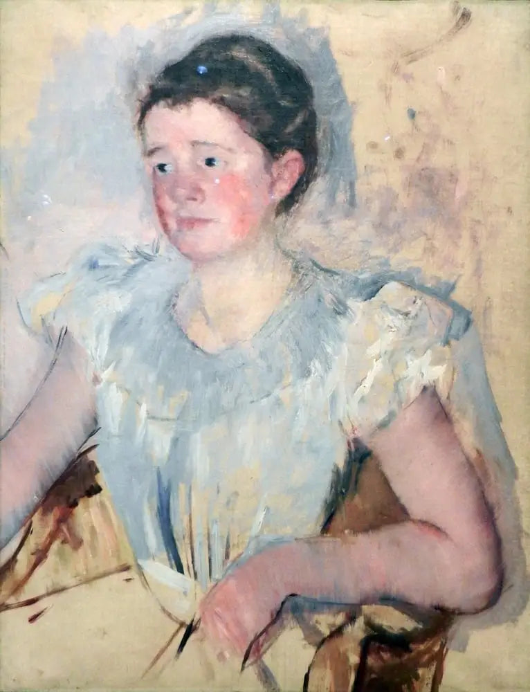 Bust of a Woman in a White Bodice - Mary Cassatt