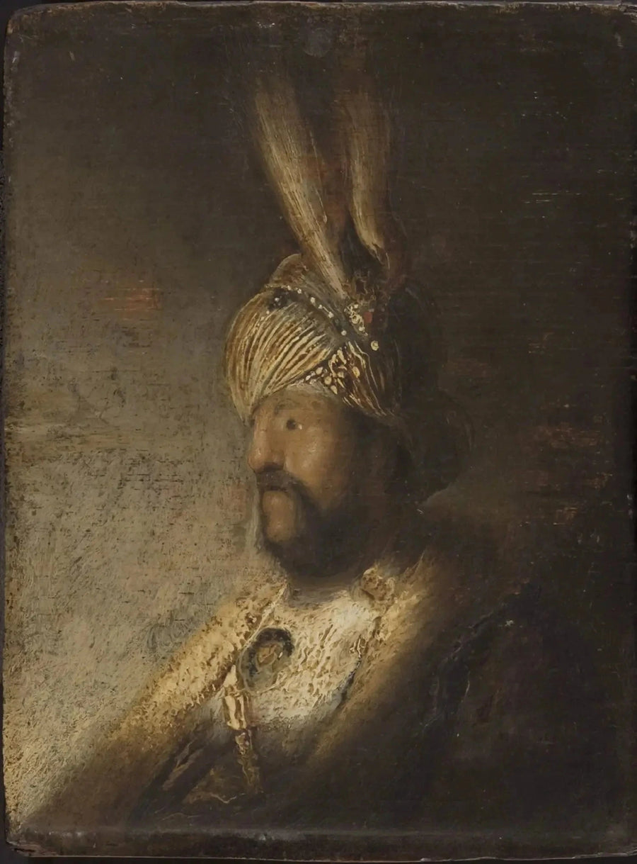 Bust of a man in a turban - Rembrandt