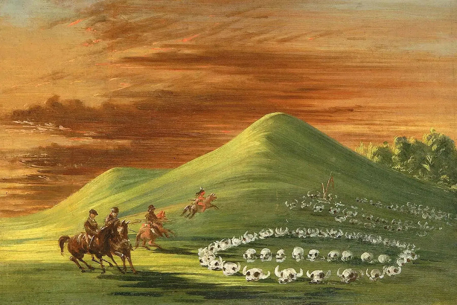 Butte de Mort, Sioux Cemetery, Upper Missouri - George Catlin